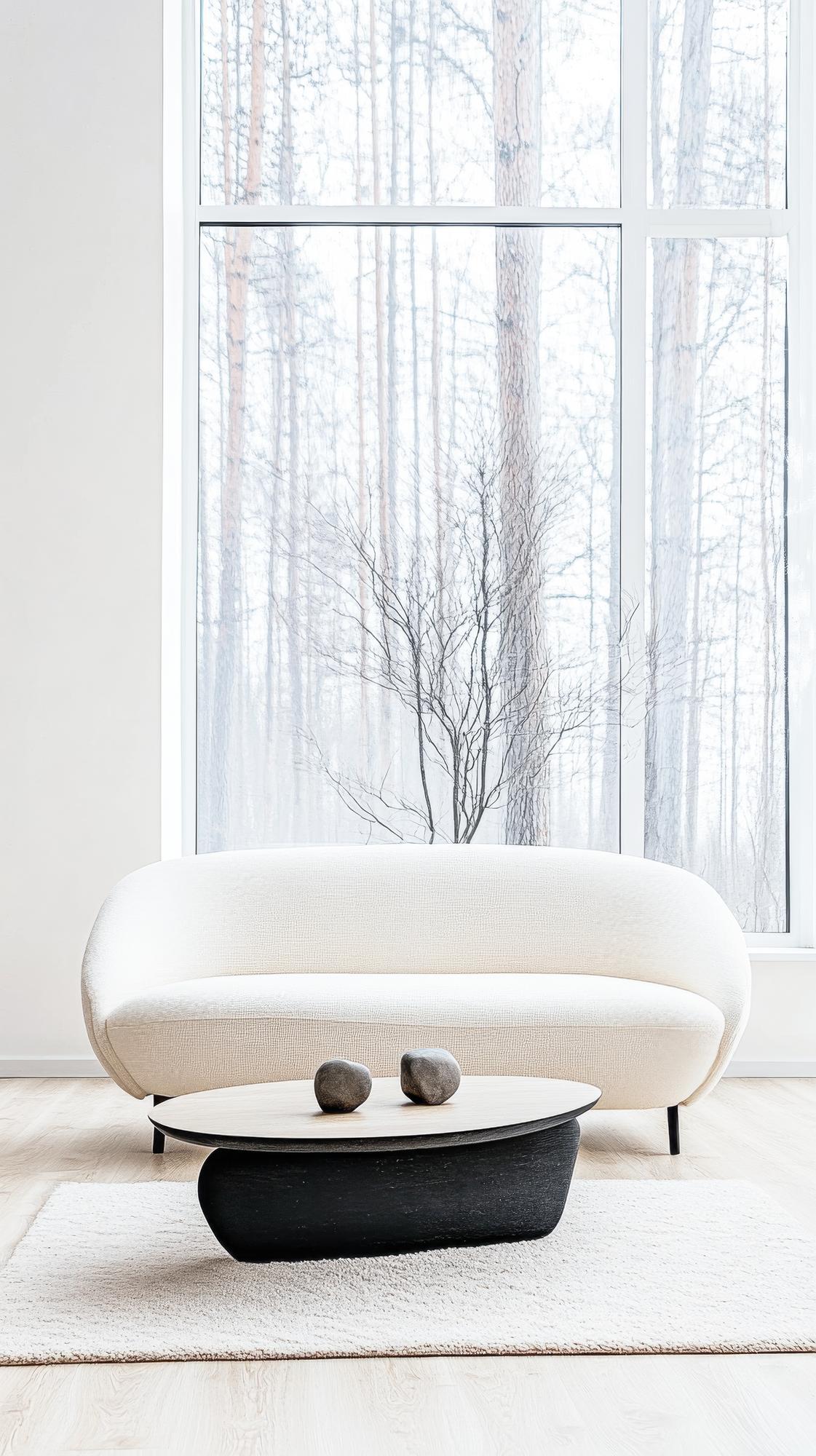 living luminos cu design modern și texturi naturale